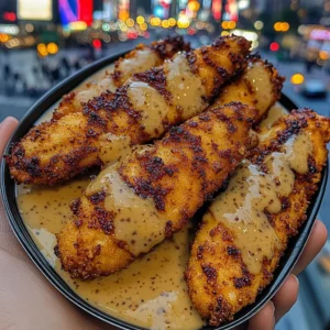 Crispy Chicken Strips with Honey Mustard Sauce