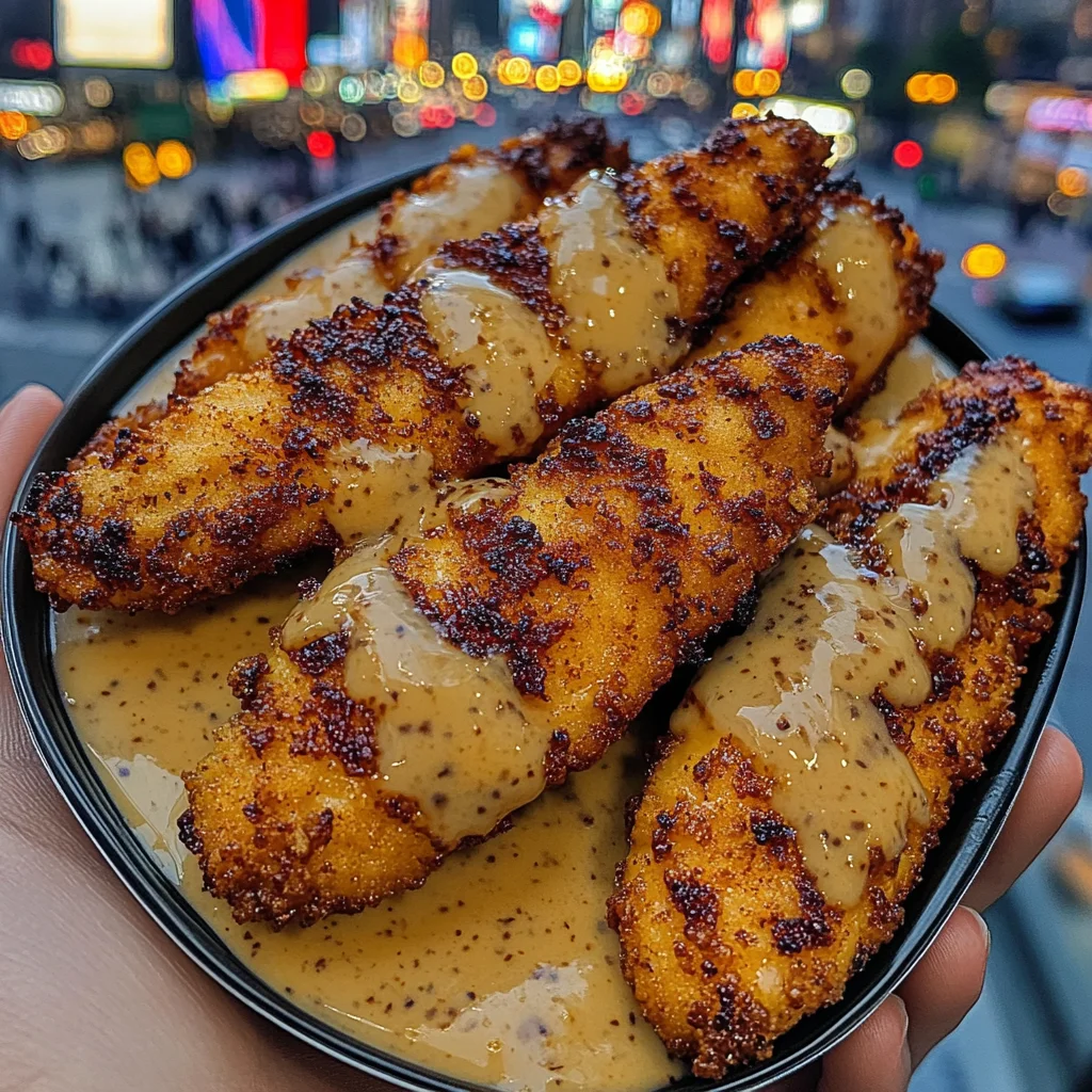 Crispy Chicken Strips with Honey Mustard Sauce