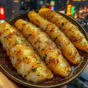 Crispy Garlic Butter Cod Strips with Sweet Chili Dip