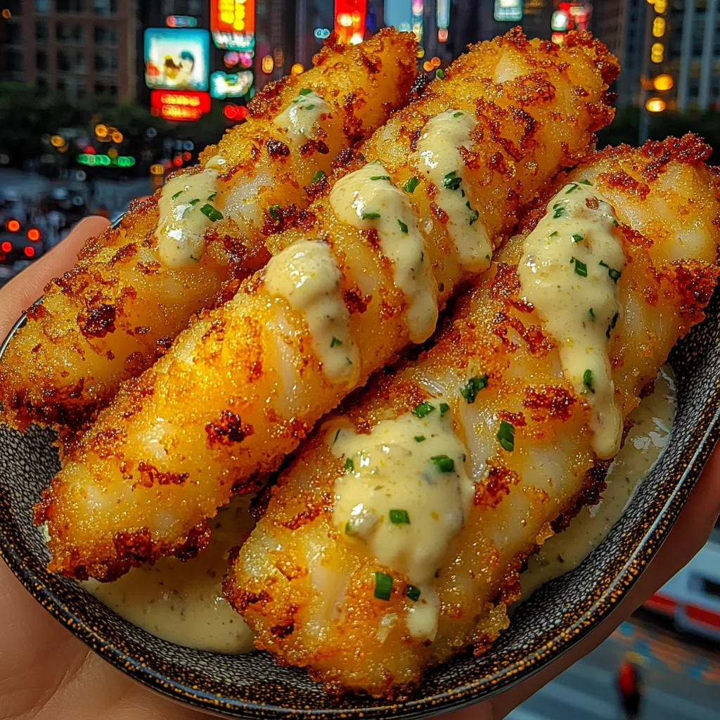 Crispy Lemon Cod Strips with Garlic Mayo