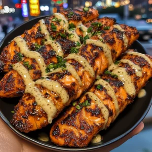 Honey Butter Salmon Strips with Garlic Ranch
