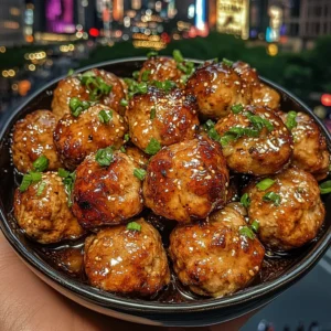 Juicy Teriyaki Chicken Meatballs with Pineapple Glaze