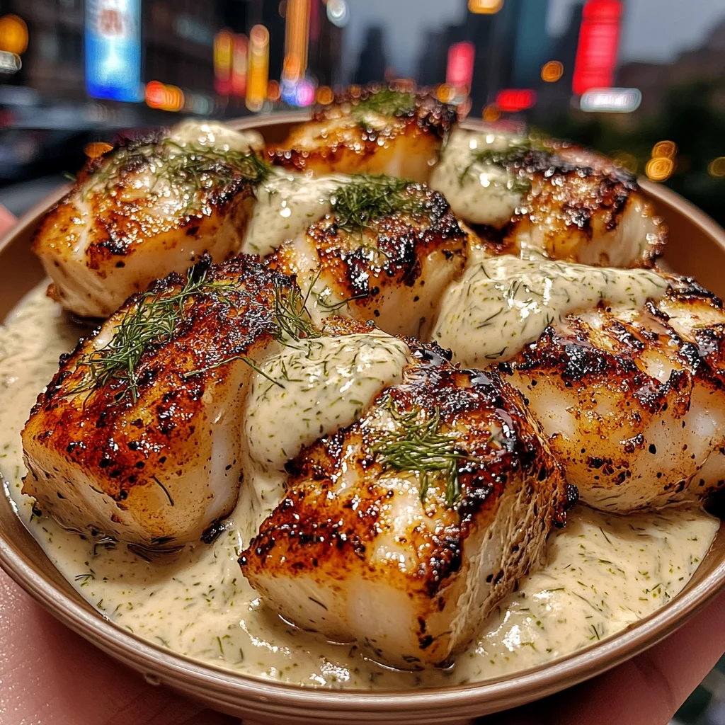 Lemon Dill Fish Bites with Creamy Tartar