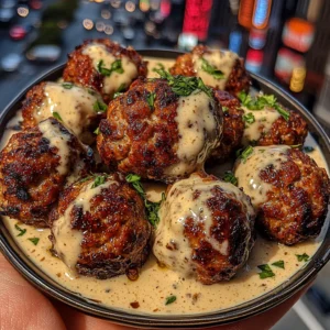 Lemon Garlic Meatballs with Creamy Ranch