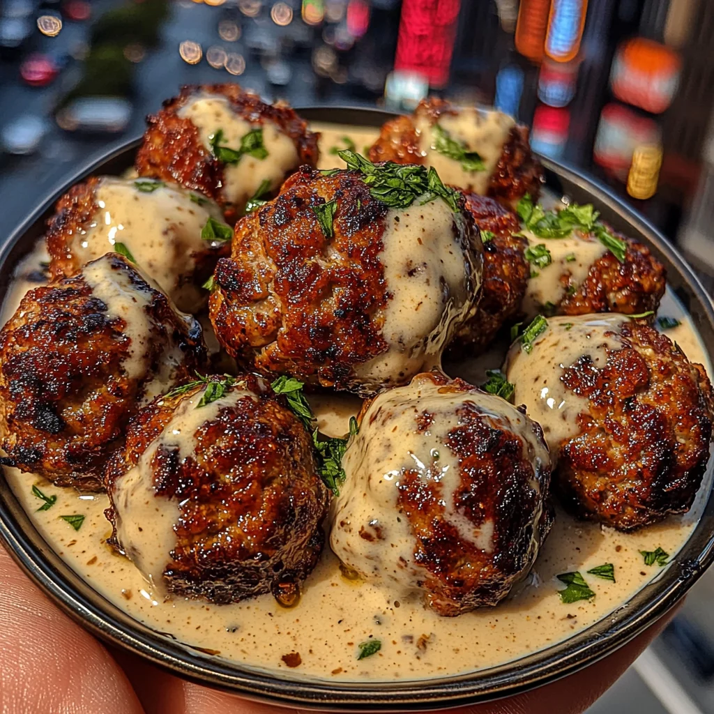 Lemon Garlic Meatballs with Creamy Ranch