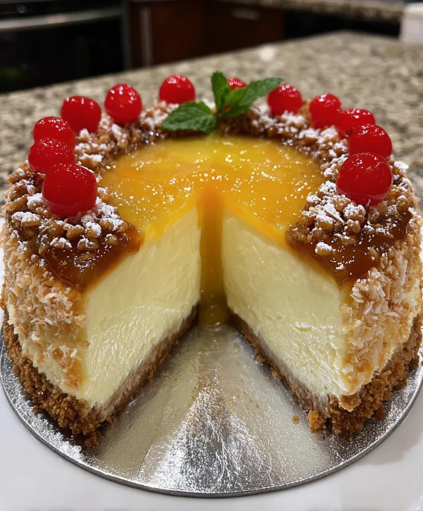 Piña Colada Layer Cheesecake