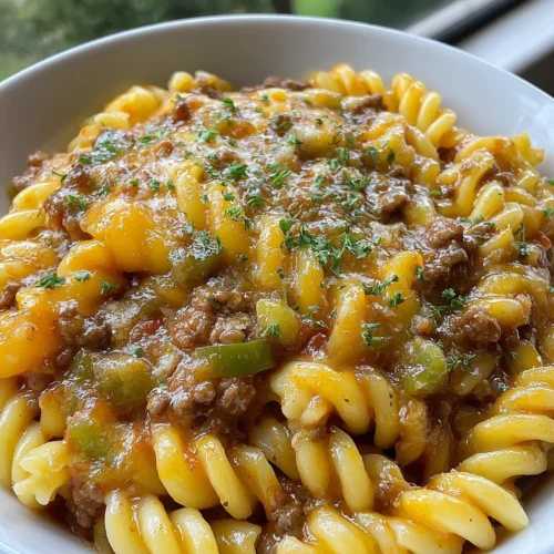 Slow Cooker Beef Enchilada Pasta