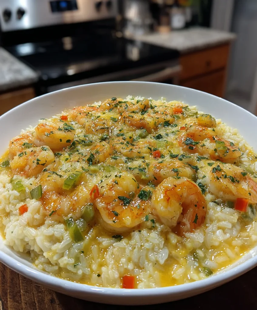 Slow Cooker Cajun Shrimp & Rice Casserole