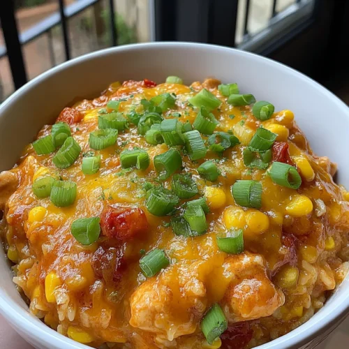 Slow Cooker Cheesy Chicken Fajita Casserole