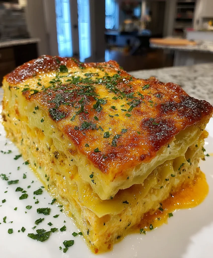 Slow Cooker Cheesy Chicken & Spinach Lasagna