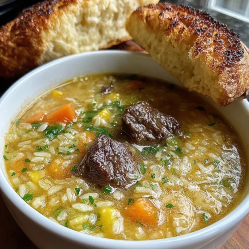 Slow Cooker Creamy Beef & Wild Rice Soup