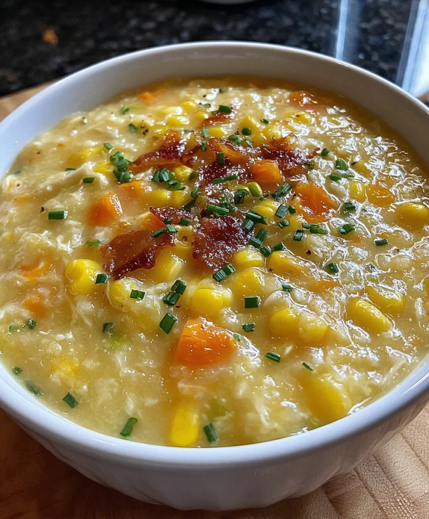 Slow Cooker Creamy Chicken & Corn Chowder