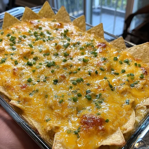 Slow Cooker Creamy Chicken Nacho Casserole