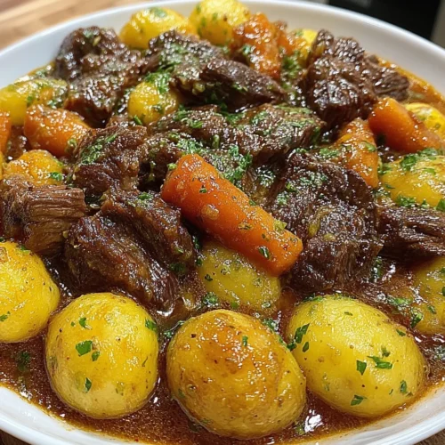 Slow Cooker Creamy Ranch Beef & Potatoes