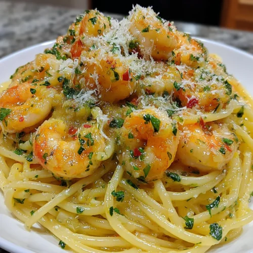Slow Cooker Creamy Shrimp Scampi Pasta