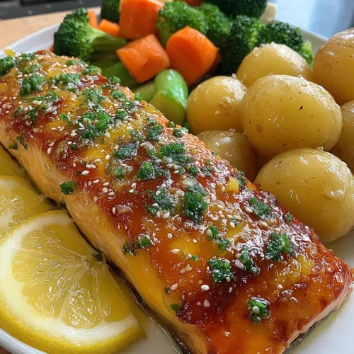 Slow Cooker Lemon Butter Salmon & Veggies