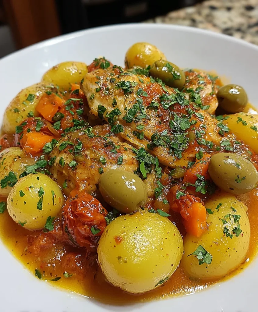 Slow Cooker Mediterranean Chicken & Potatoes