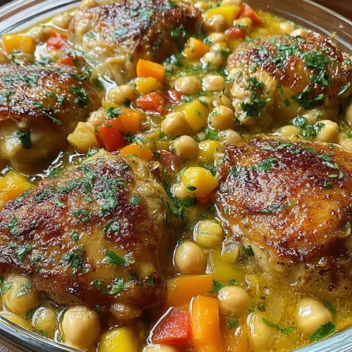 Slow Cooker Moroccan Chicken & Chickpeas