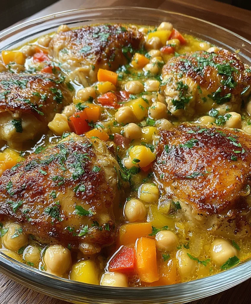Slow Cooker Moroccan Chicken & Chickpeas