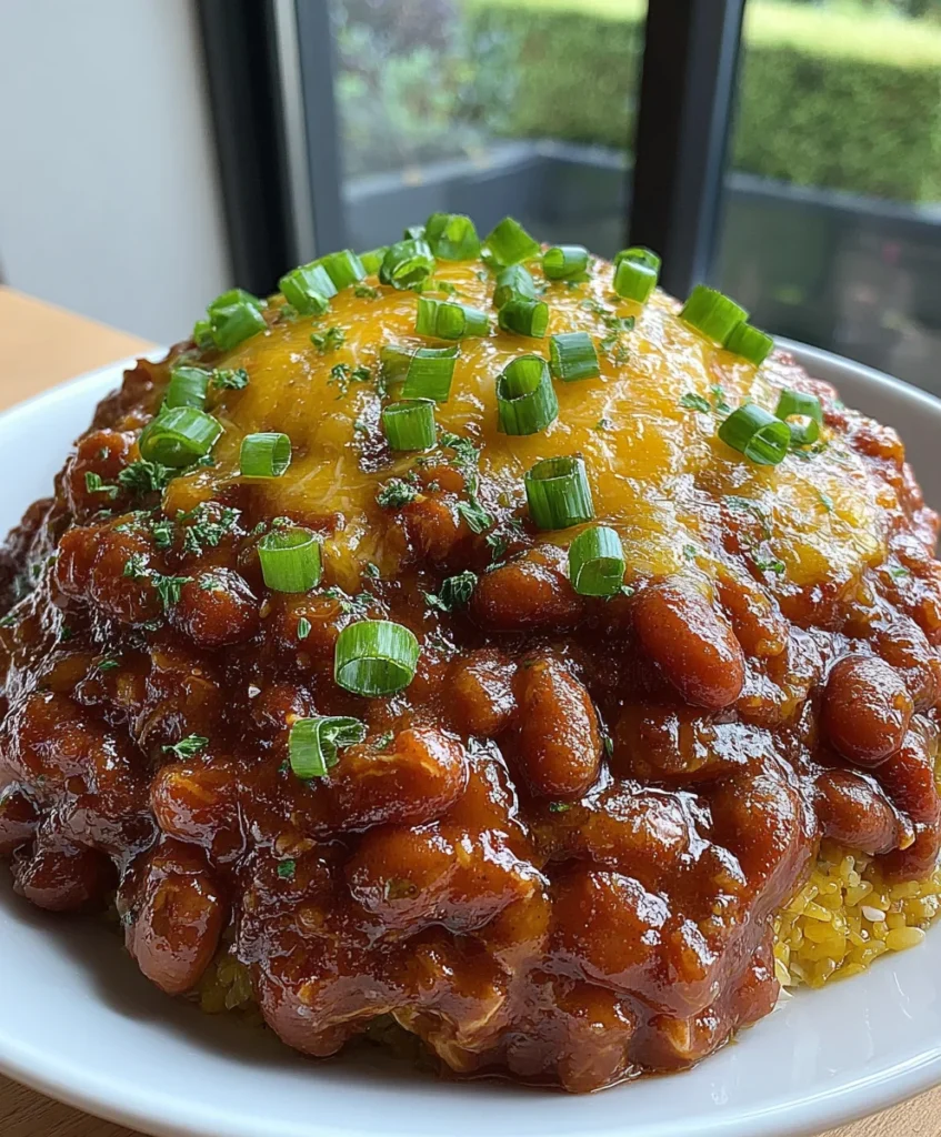 Slow Cooker Sweet & Spicy Chicken and Beans
