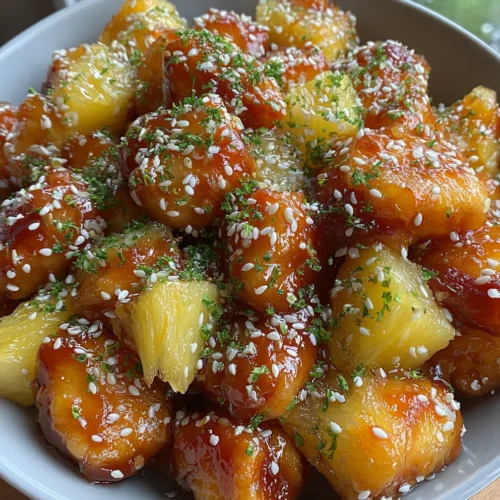 Slow Cooker Teriyaki Chicken & Pineapple Bites