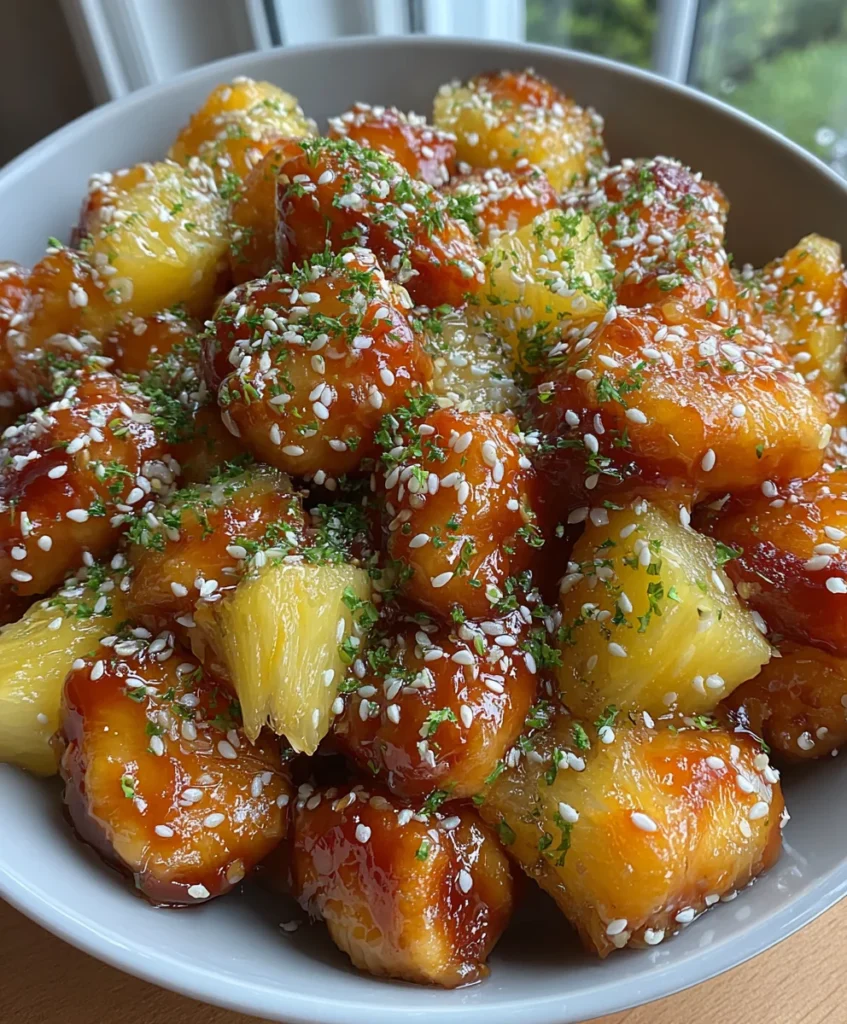 Slow Cooker Teriyaki Chicken & Pineapple Bites