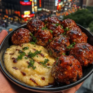 Smoky BBQ Meatballs with Tangy Pineapple Dip