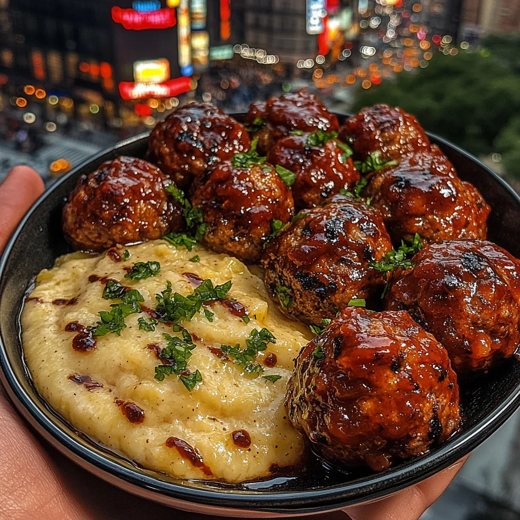 Smoky BBQ Meatballs with Tangy Pineapple Dip