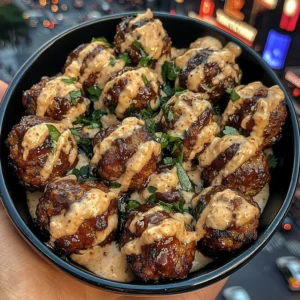 Spicy BBQ Meatballs with Smoky Ranch Dressing