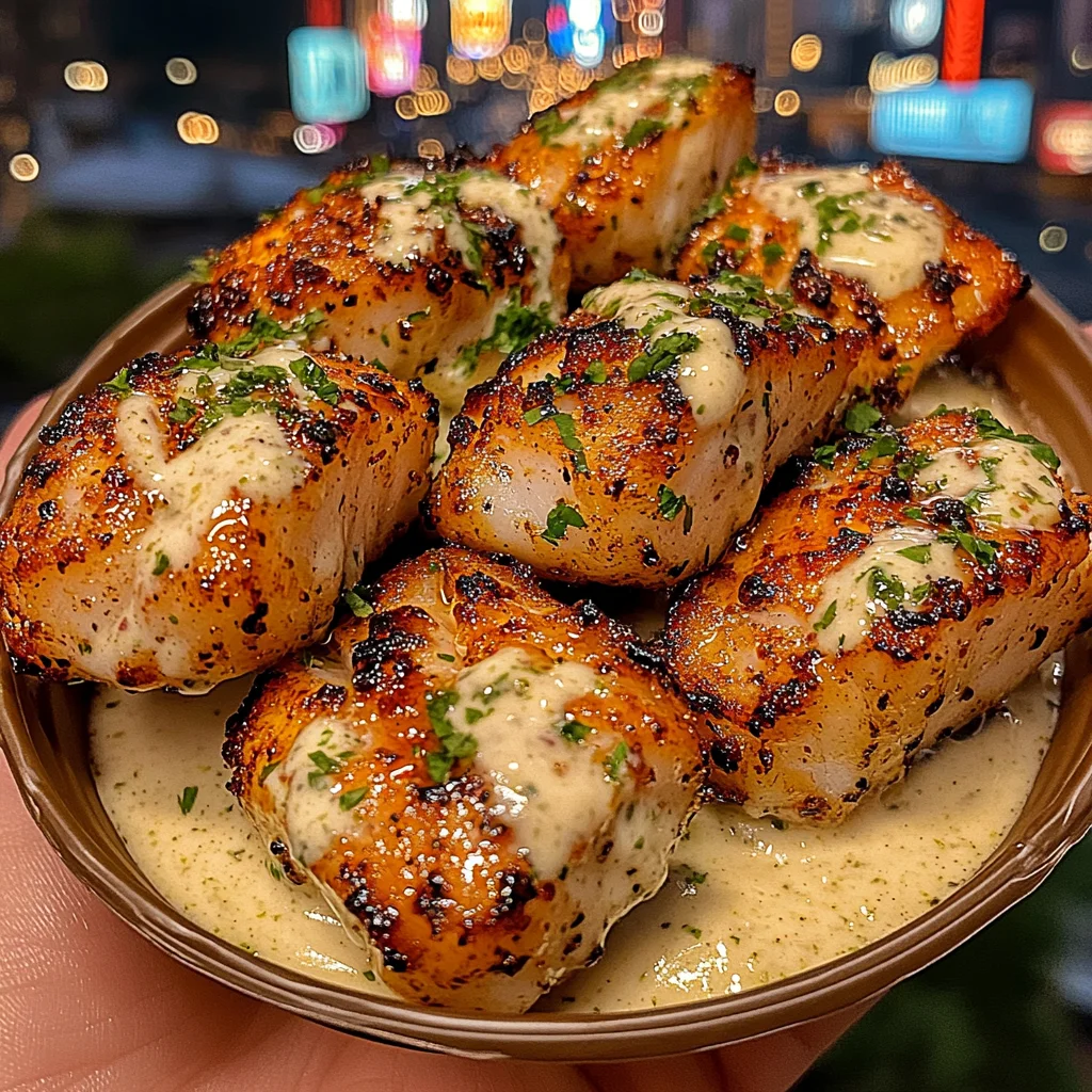 Spicy Garlic Fish Bites with Cooling Lime Ranch