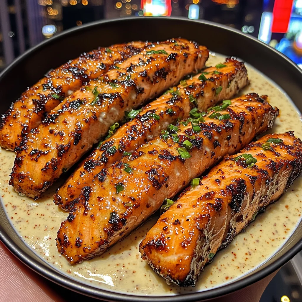 Sweet Chili Salmon Strips with Coconut Yogurt Sauce