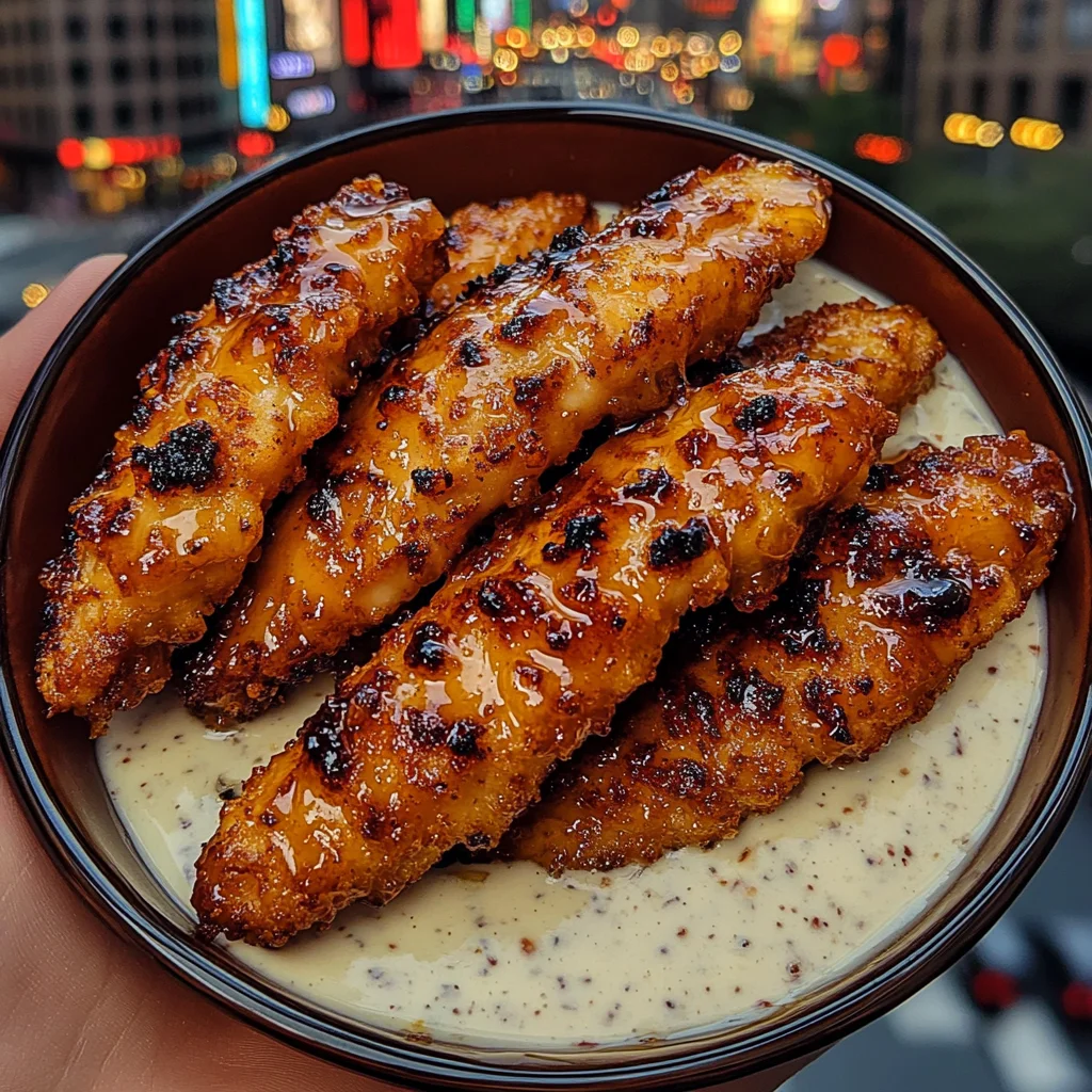 Sweet Honey Chicken Strips with Cool Ranch