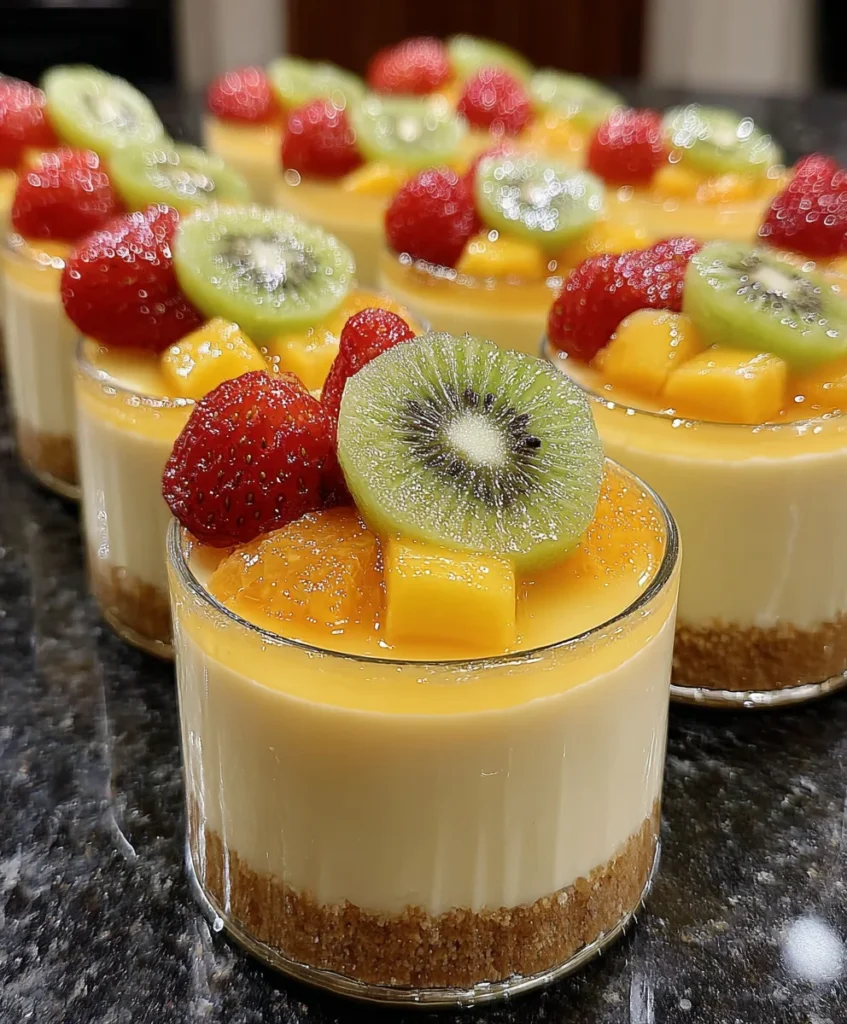Tropical Fruit Cheesecake Cups
