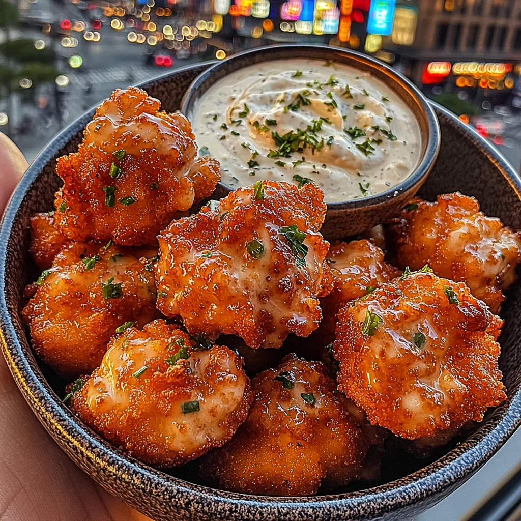 Buffalo Chicken Bites with Cool Ranch Dip