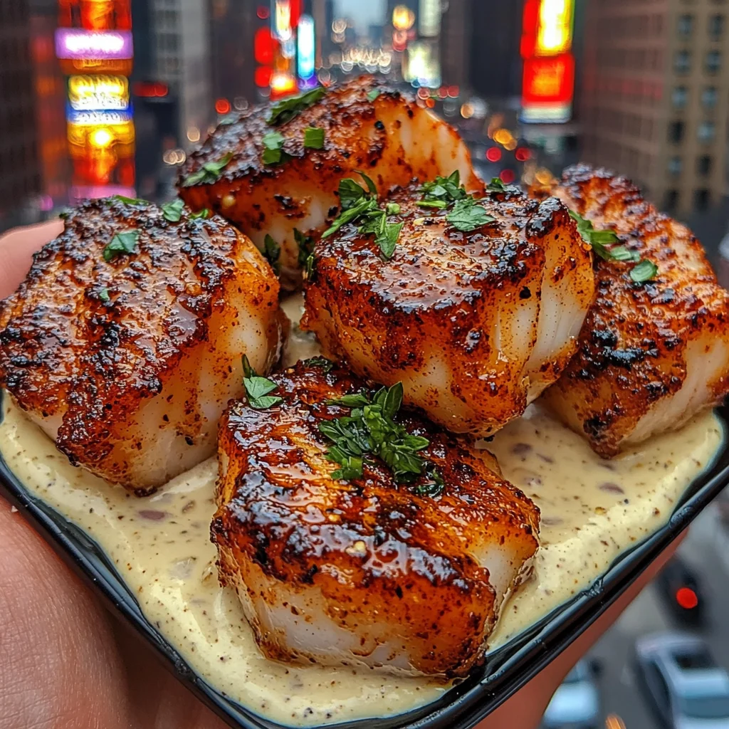Cajun Cod Bites with Creamy Garlic Mayo