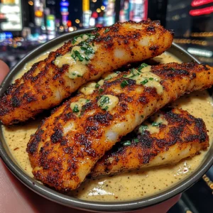 Cajun Cod Strips with Garlic Remoulade