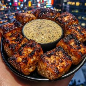 Cajun Fish Cubes with Zesty Tartar Dip