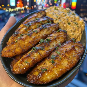 Cajun Fish Strips with Zesty Remoulade