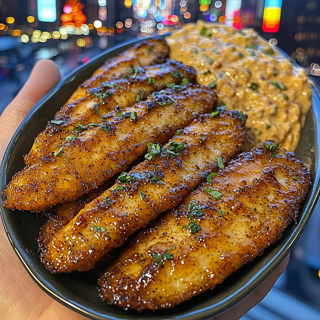 Cajun Fish Strips with Zesty Remoulade