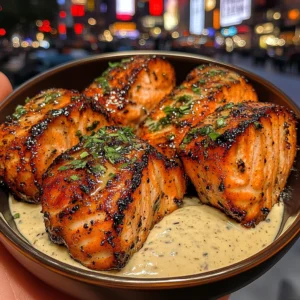 Cajun Salmon Bites with Zesty Ranch Sauce