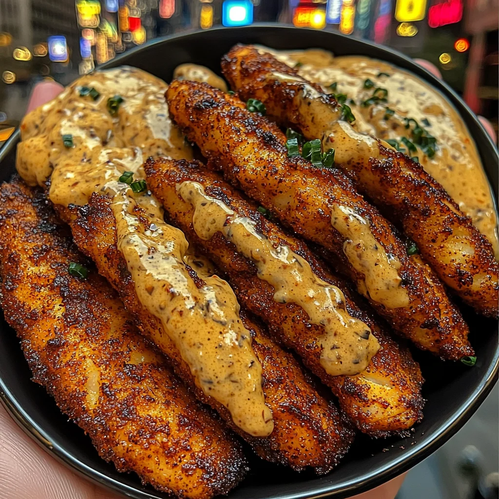 Cajun Spiced Fish Strips with Remoulade Sauce
