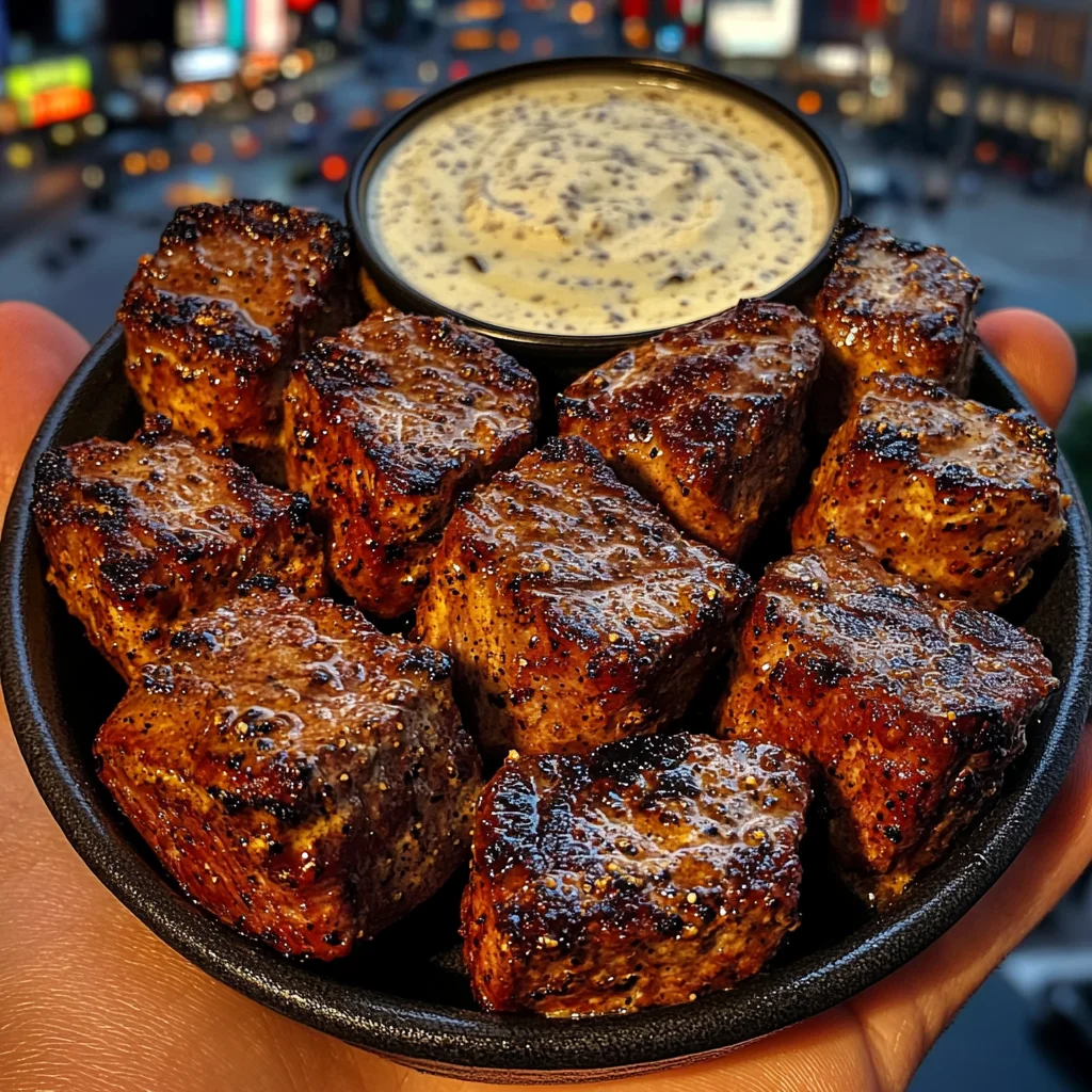 Cajun Steak Cubes with Cooling Ranch Dip