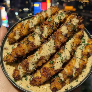 Crispy Herb Cod Strips with Creamy Garlic Ranch