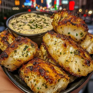 Crispy Herb Fish Bites with Zesty Garlic Dip