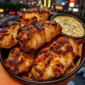 Crispy Lemon Cod Bites with Dill Ranch Dip