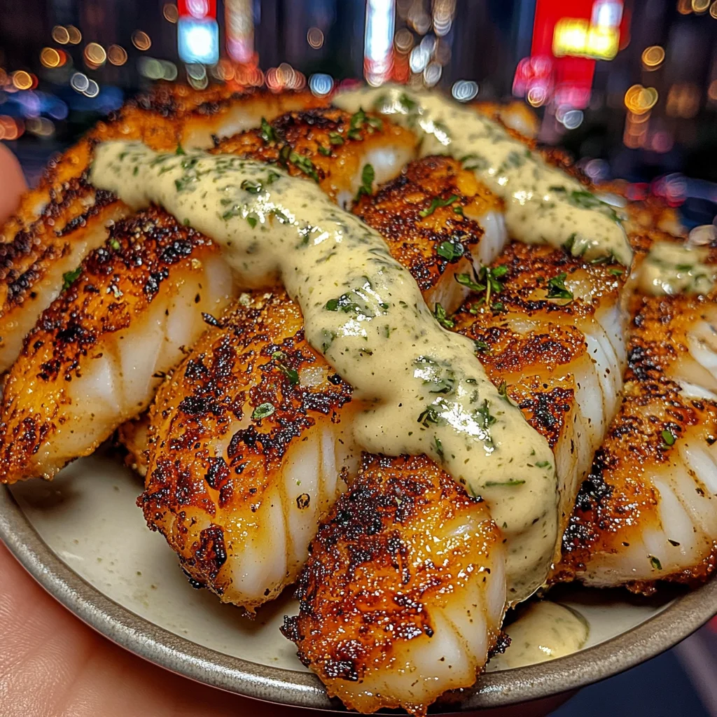 Crispy Lemon Cod Strips with Creamy Herb Sauce