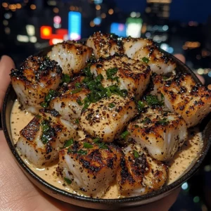 Garlic Butter Cod Cubes with Tartar Ranch