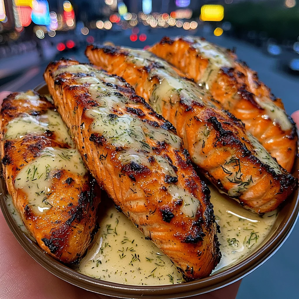Garlic Butter Salmon Strips with Dill Ranch