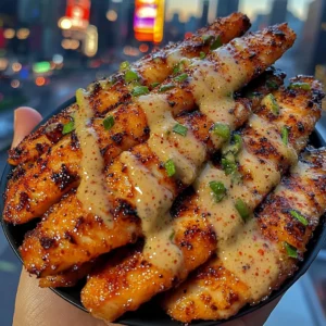 Garlic Chili Fish Strips with Honey Lime Drizzle