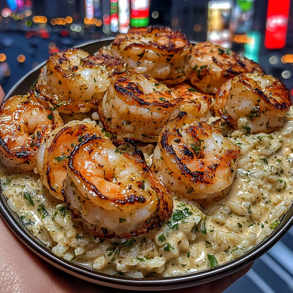 Garlic Lime Shrimp Cubes with Cilantro Rice